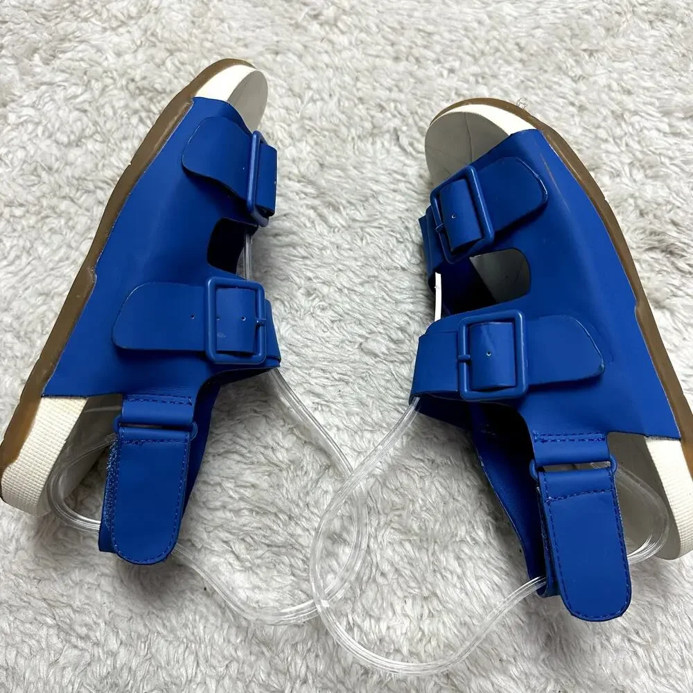 Zara Blue Strappy Slingback Adjustable Sandals Boy Girl 13.5 31